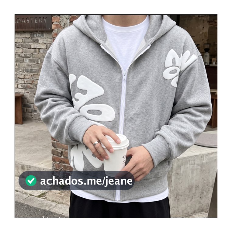 Moletom Premium Aberto Zíper Estampada Streetwear Capuz Flanelado Inverno Estiloso