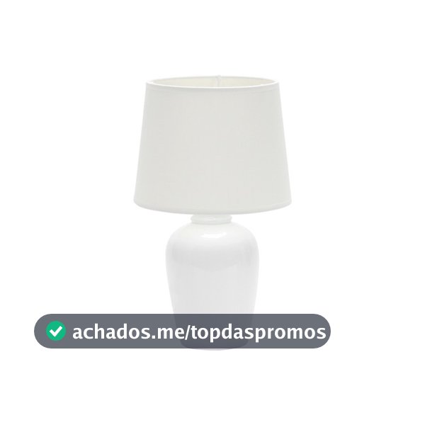 Luminária Abajur Taschibra Pottery 32cm E27 Bivolt Branco