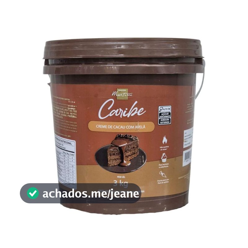 Recheio Caribe Creme de Avelã com Cacau 3Kg Master Martini
