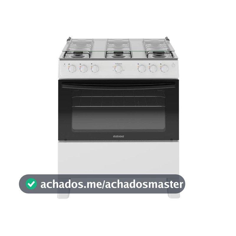 Fogão Itatiaia Star New Piso 6 Bocas Branco Mesa de Inox Bivolt 3700000473