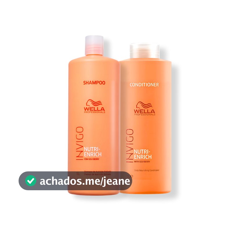 Kit Wella - Shampoo 1L e Condicionador 1L Enrich