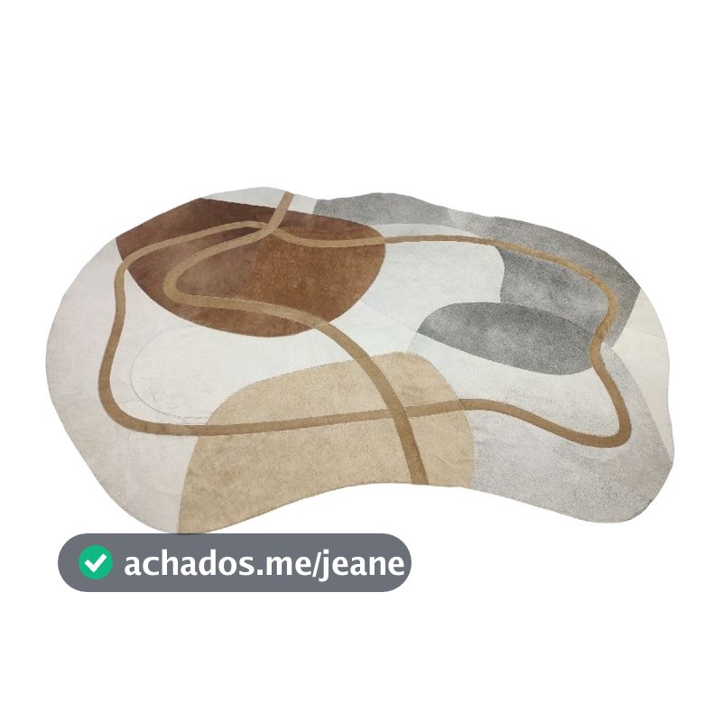tapete de couro modelo orgânico 2x3 metros
