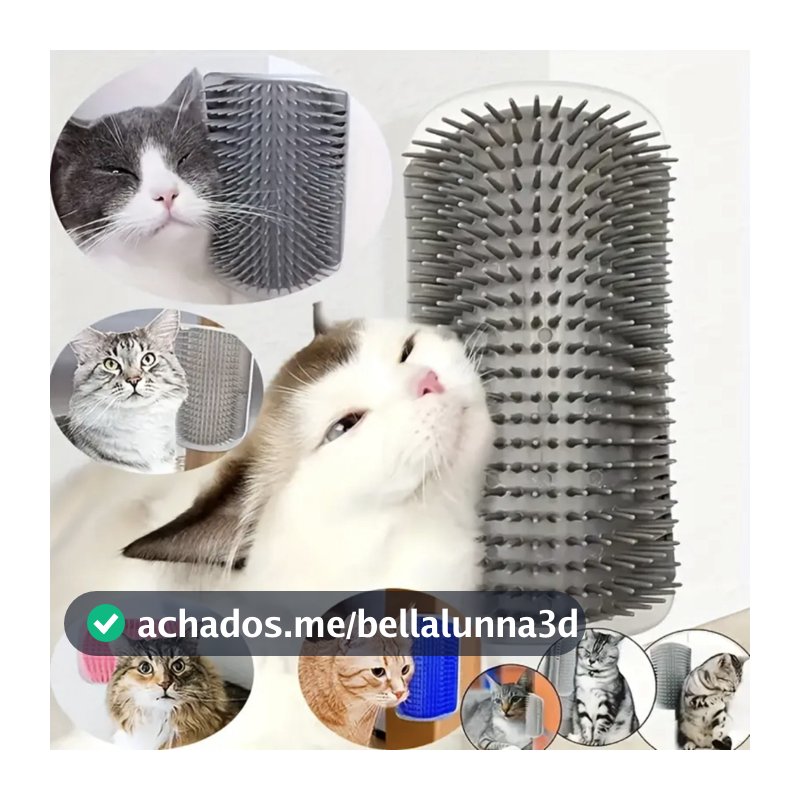 Escovas de Parede Para Gato - Brinquedo Pet Catnip/ Massagem/ Tira Pelos e Coçador Antiestresse Para Felinos