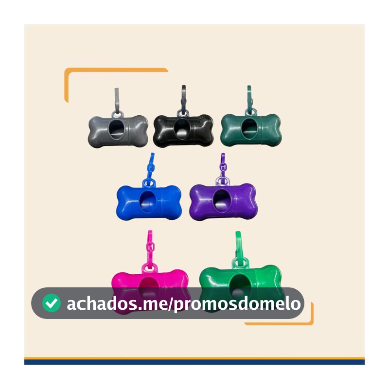 Estojo Cata Caca Portátil para Cachorro Cão Suporte com Saquinhos Higiênicos Recarregável Pet Passeio Dispenser