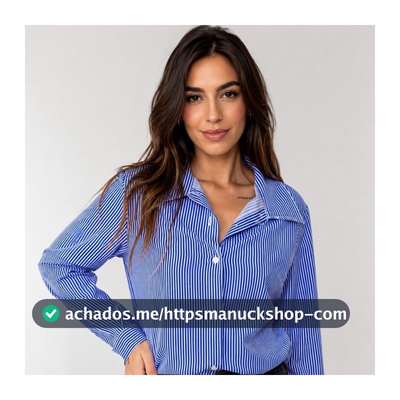 Camisa Social Feminina Manga Longa Crepe Premium Listrada e Lisa Não Amassa Blusa Elegante Escritório