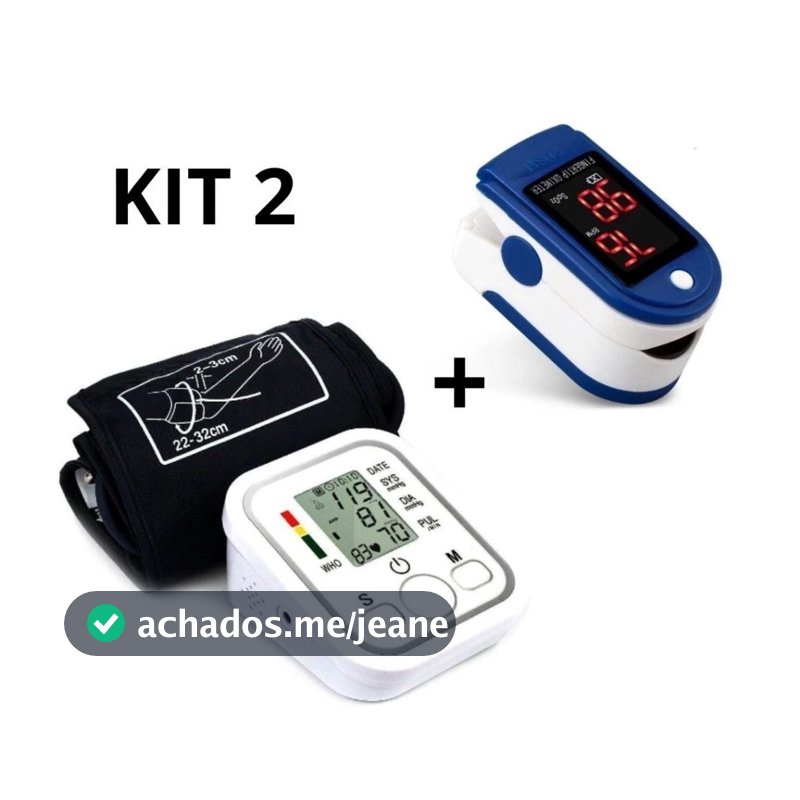 KIT Medidor de Pressão + Medidor de Pulso Oximetro
