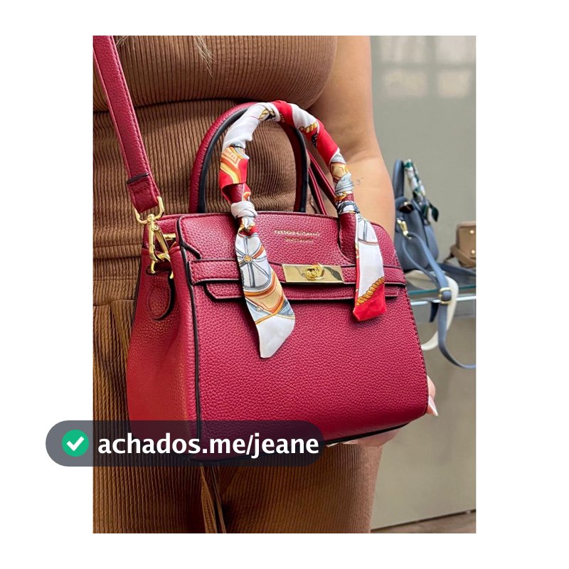 Bolsa Feminina Veryrio Média Couro Luxuoso Estruturada Com Lenço Alças de Mão e Transversal