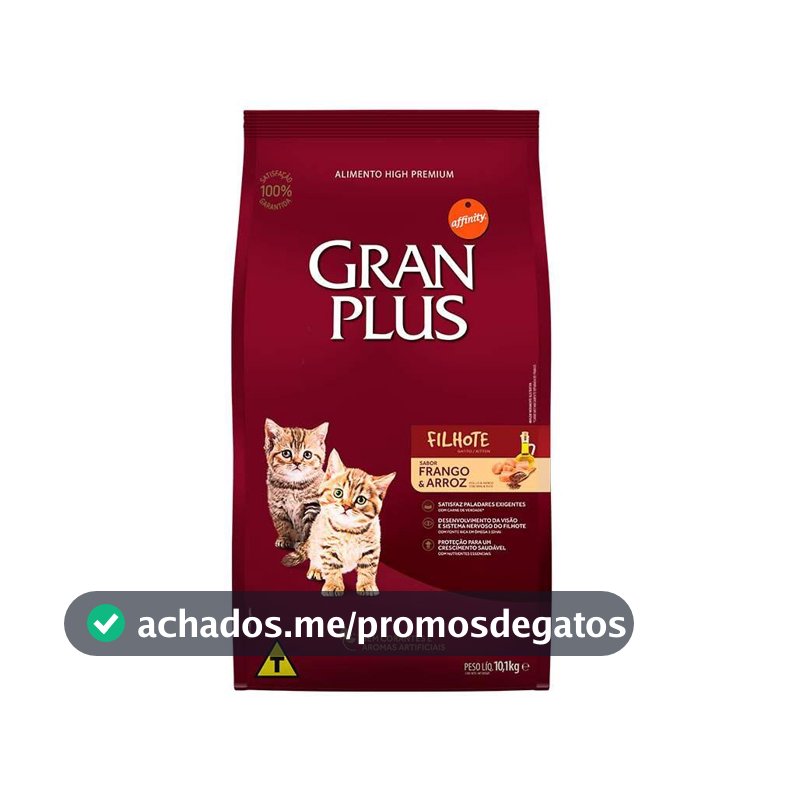 Ração Granplus Para Gatos Filhotes Sabor Frango E Arroz 3Kg