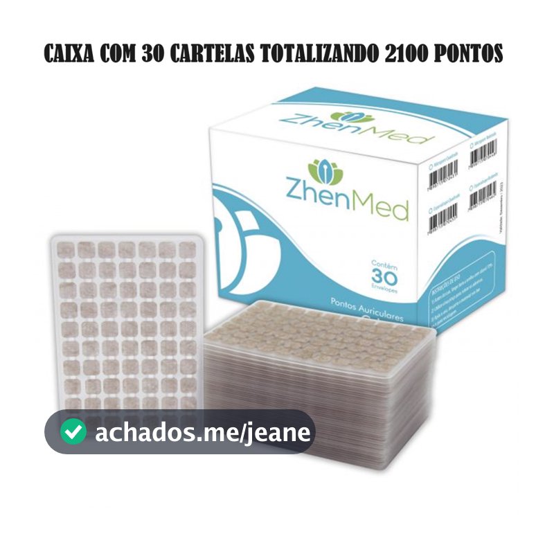Ponto Cristal ZhenMed - Caixa C/30 Cartelas cada cartela possui 70 pontos