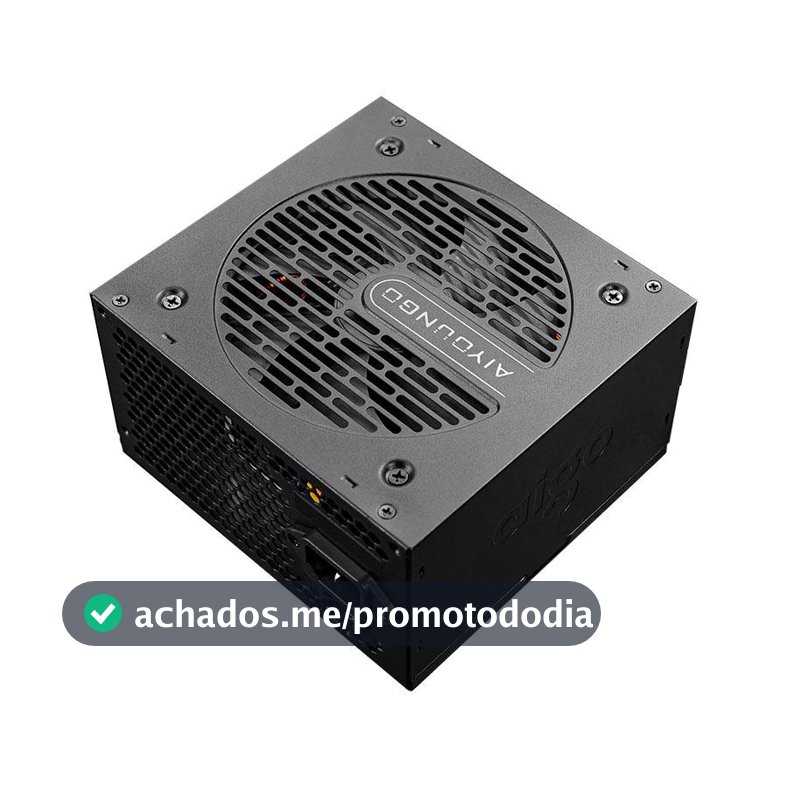 Fonte Aigo Darkflash AT550, 550W, 80 Plus Bronze, Preto, AG-AT550-BK