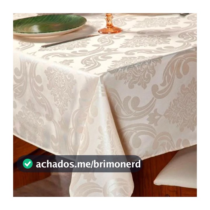 Toalha De Mesa Luxo 6 Lugares Jacquard Original Tecido Grosso