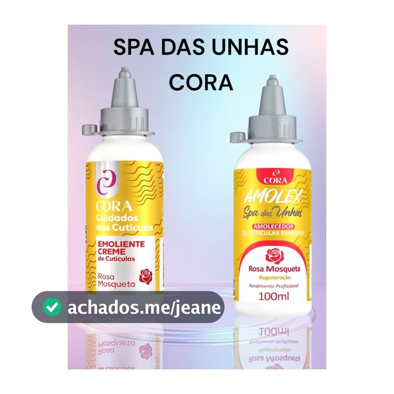 Conjunto Amolex Amolecedor de Cutículas Cora  Rosa Mosqueta + Emoliente de Cutículas Cora Creme Rosa Mosqueta 100ml