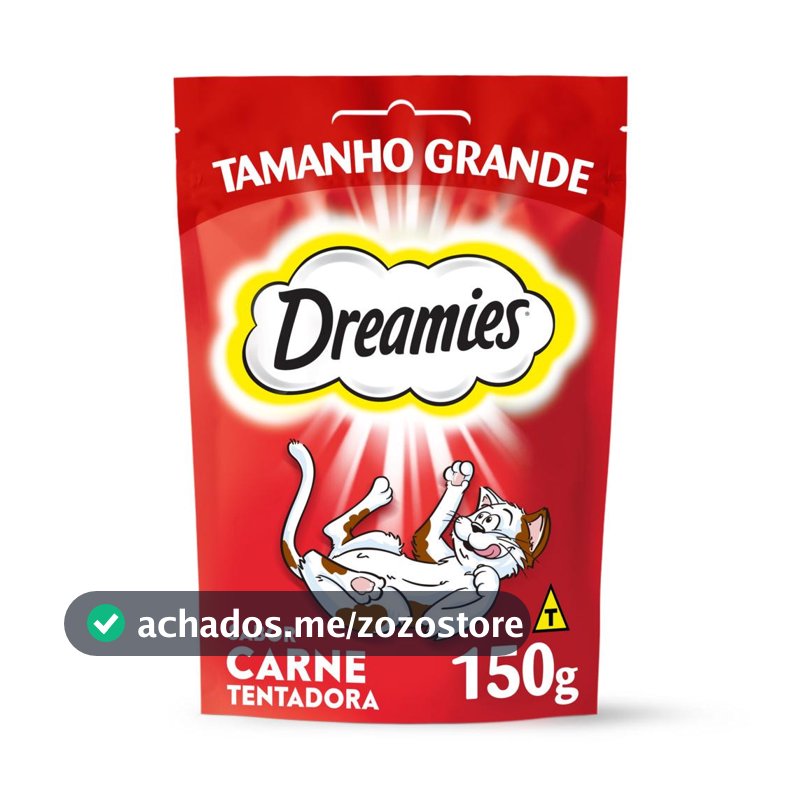 Petisco Carne Tentadora Gatos Adultos 150g Dreamies
