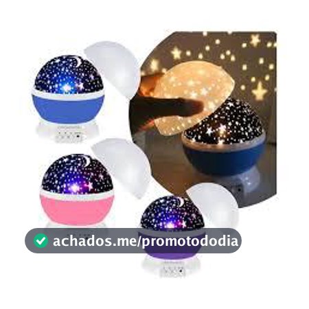 Luminária Projetor Abajur Infantil Estrelado 360º Galaxy Star Master Projetor de Estrela