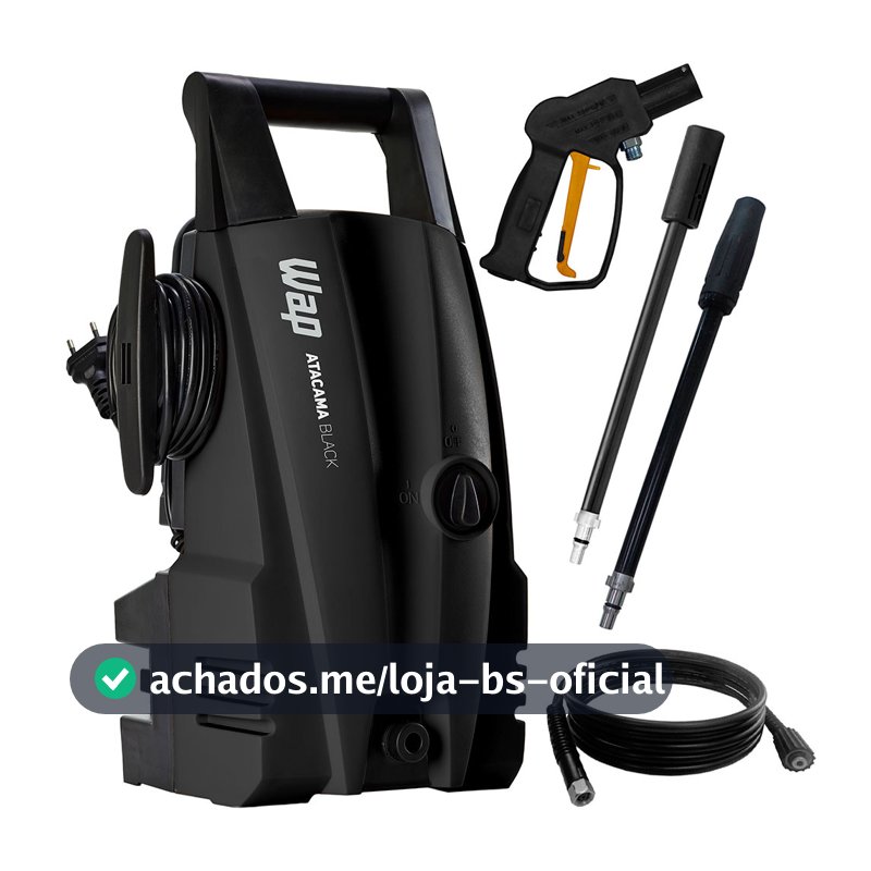 Lavadora de Alta Pressão WAP Atacama Black Potência 1400W Pressão 1500PSI Motor Universal