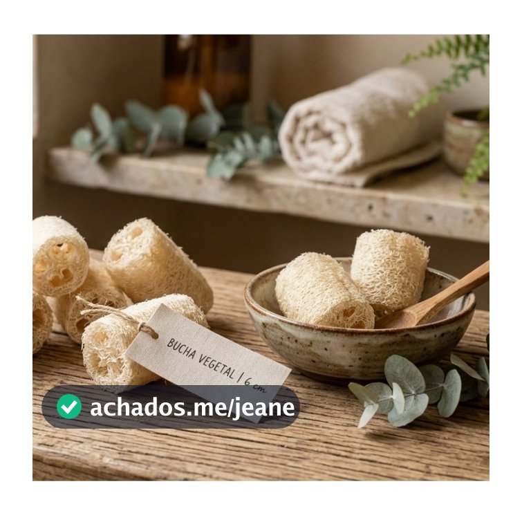 kit 10 Mini Buchas Vegetais (6 a 8 cm) Para Produção de Sabonete Artesanal-Mini Limpeza Esfoliante