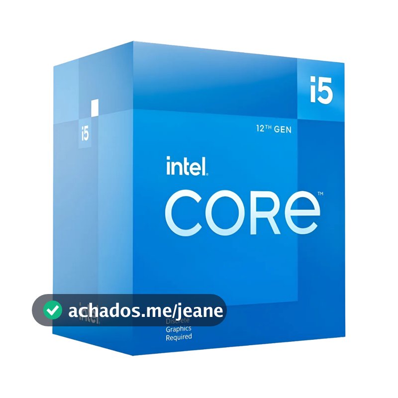 Processador Intel Core i5 12400F + Cooler Box - 6 Núcleos