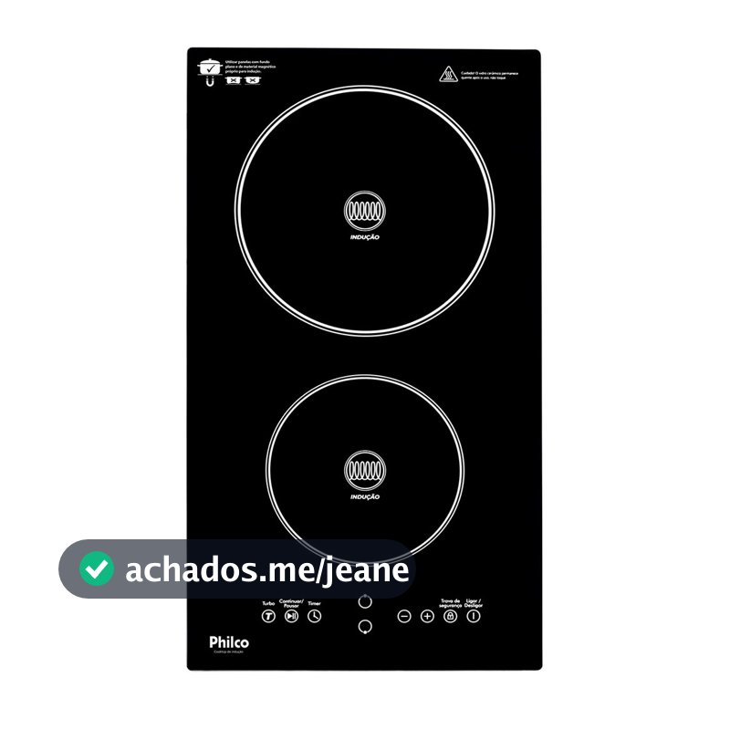 Cooktop de Indução Philco 2 Queimadores e 9 Níveis PCT11P 220v