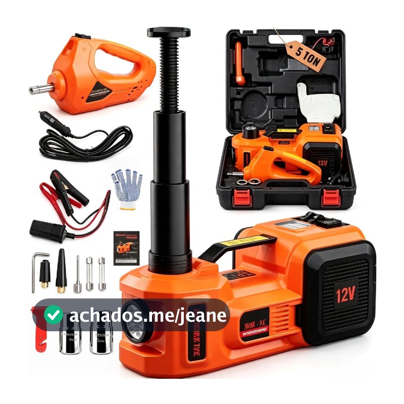 Kit De Macaco Elétrico Para Carro 5t 12v Com Chave De Impacto Indicação digital inteligente