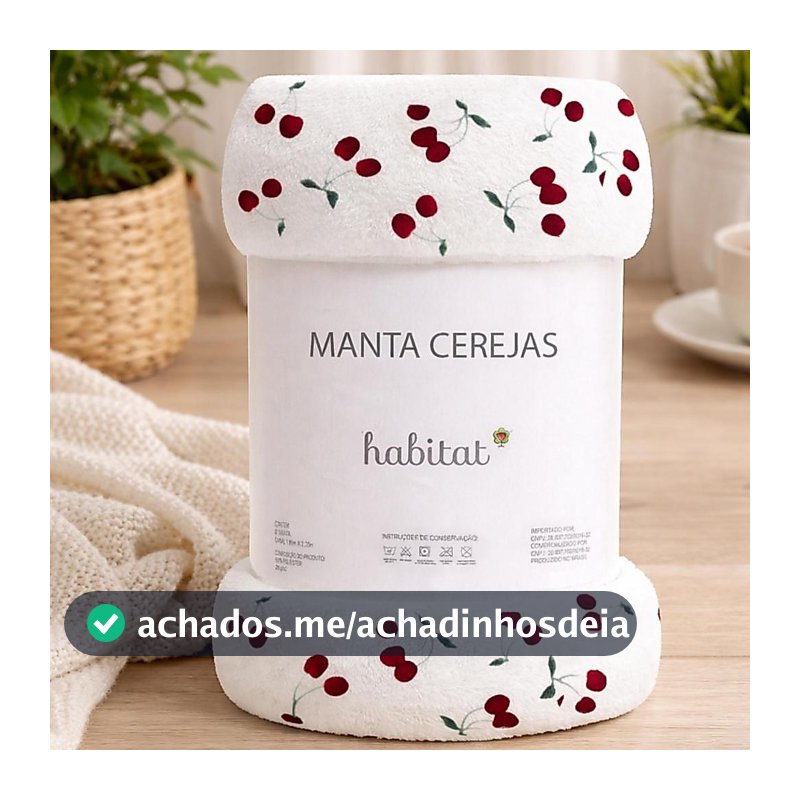 Manta Cobertor Microfibra Casal Queen Super Quentinha Toque Macio Cereja Habitat