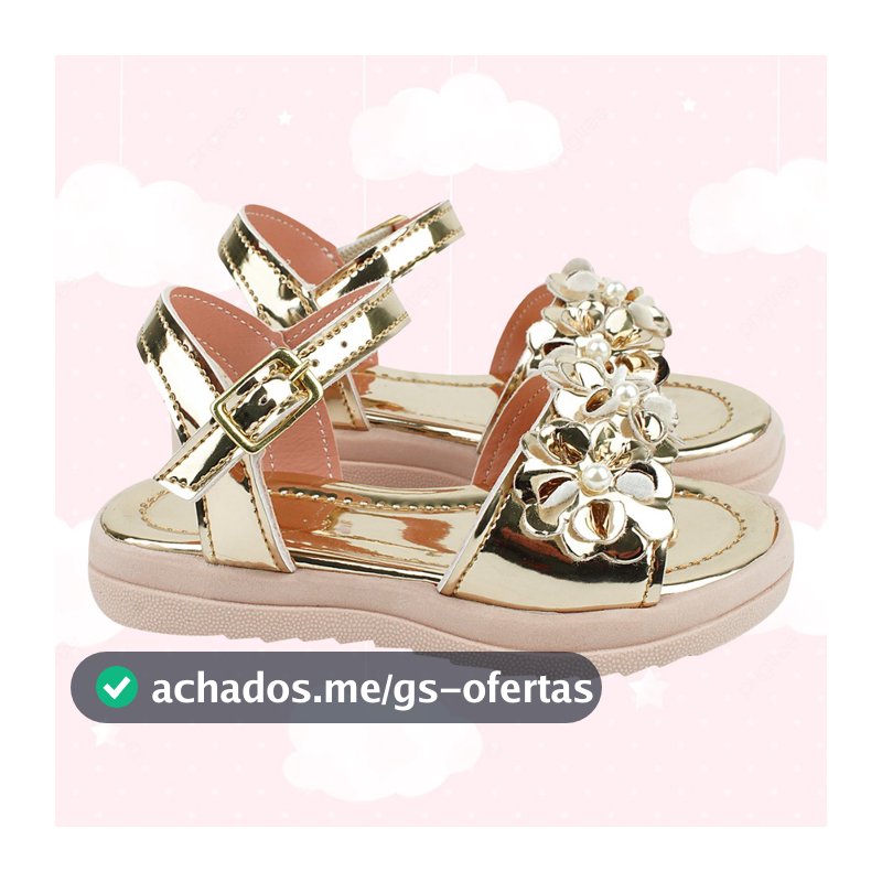 Sandália Infantil Menina Moda Verão enfeite Flores com Estilo, Qualidade e Conforto