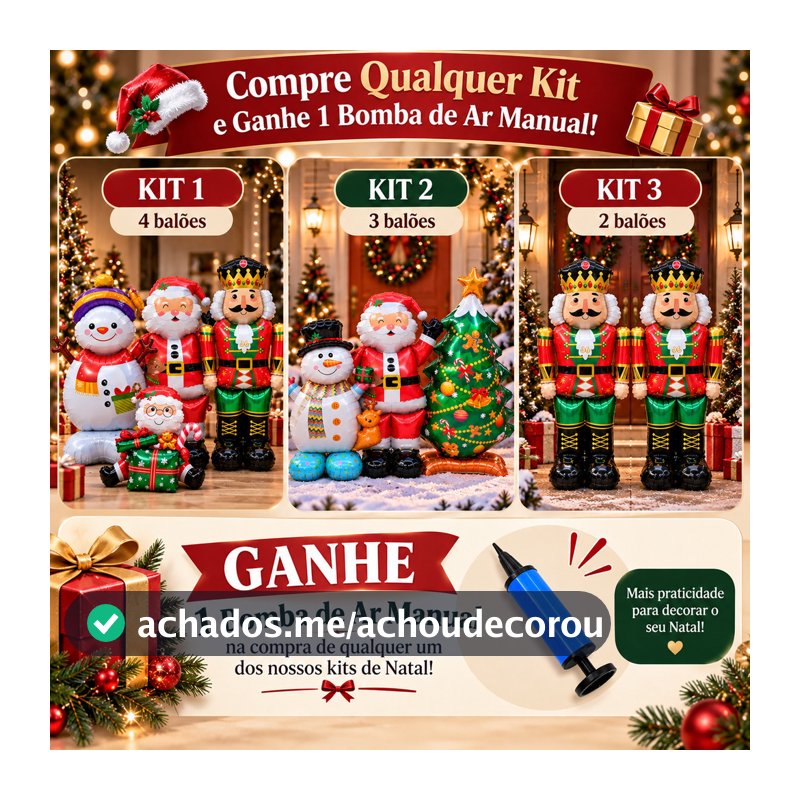 Balão gigante de Papai Noel (120 cm de altura), decoração de festa, enfeite de Natal.