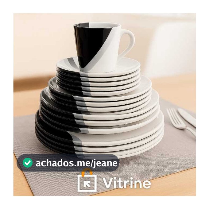 Jogo de jantar Louças pratos e xícaras 20 peças completo de cerâmica Lindas cores ENVIO IMEDIATO