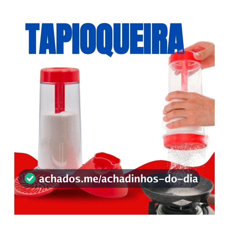 Tapioqueira Peneira Polvilhador - Armazena Tapioca Beiju Tapioca Farinha Cozinha Utensilio
