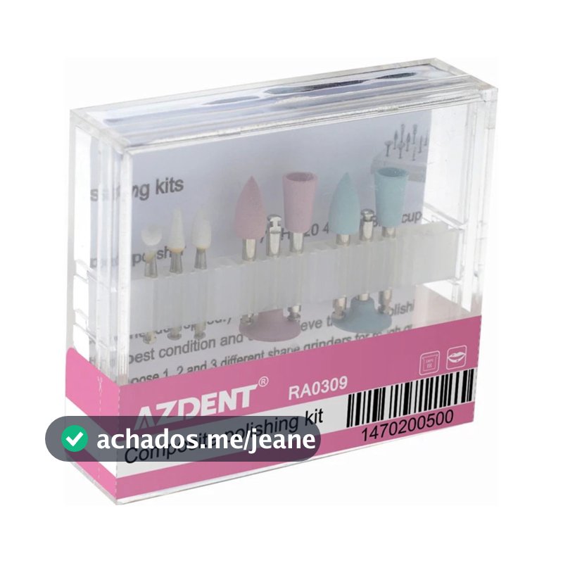 kit Broca De Acabamento E Polimento Em Resina Azdent 9pcs