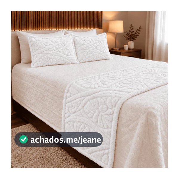 Kit Peseira Flannel Trançada Para Cama Casal 3 ou 4 Peças Cama e Sofá Decoração