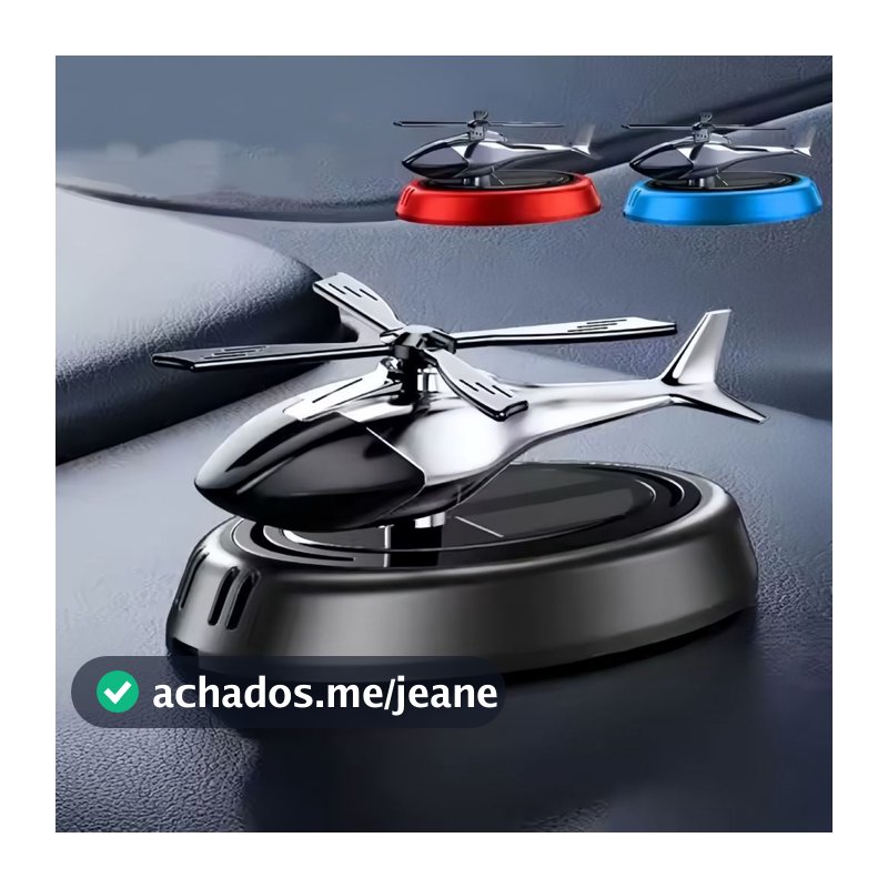 Difusor de Aroma Solar Helicóptero Preto | Ambientador Aromático de Carro, Perfume Automotivo Colônia