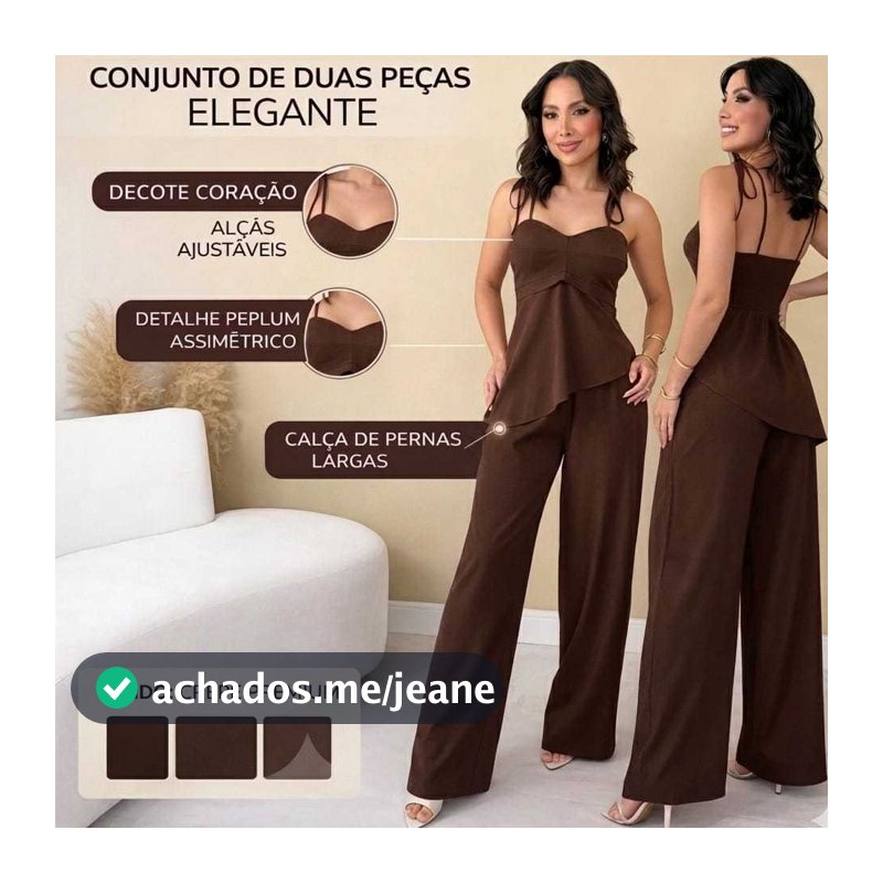 Conjunto  Feminino  Tendência   ASSIMÉTRICO PREMIUM