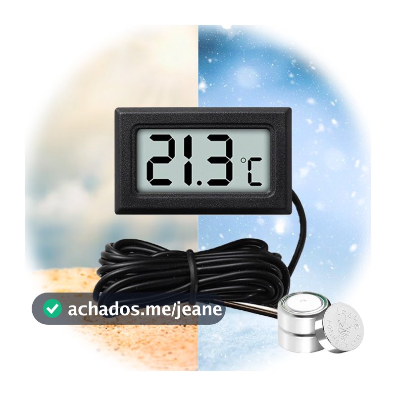 Termômetro Digital Freezer Aquário Chocadeira Sonda Inox