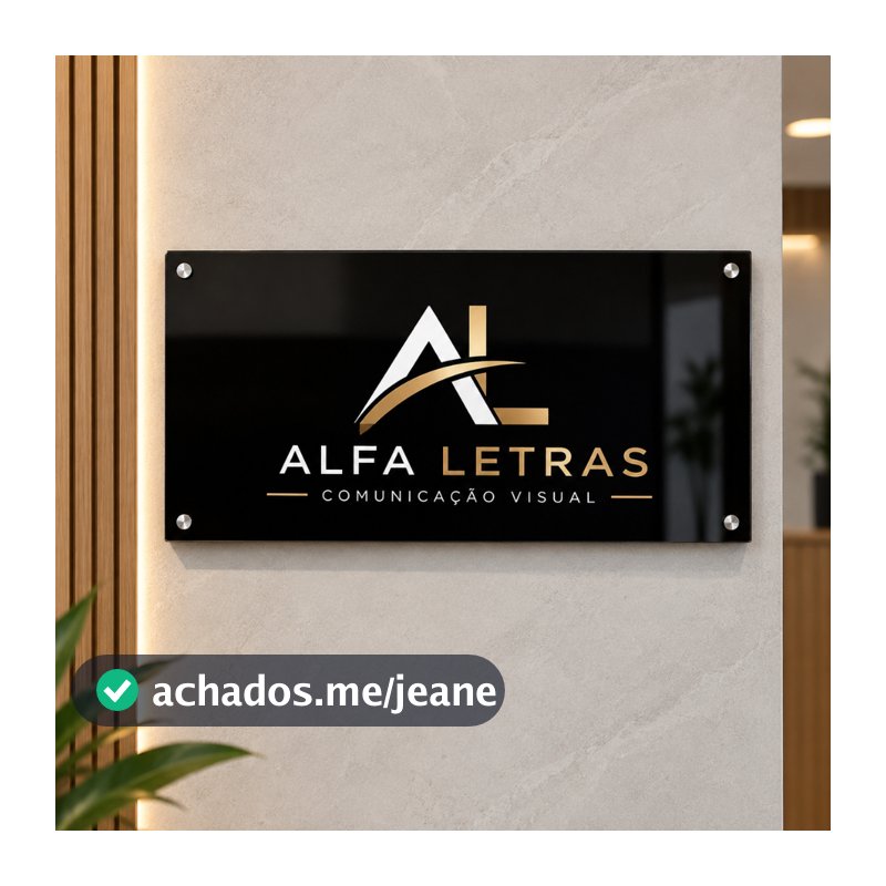 Placa Fachada Logo Personalizada Em ACM Empresa Loja Escritório Logomarca Interno Externo Comunicação Visual
