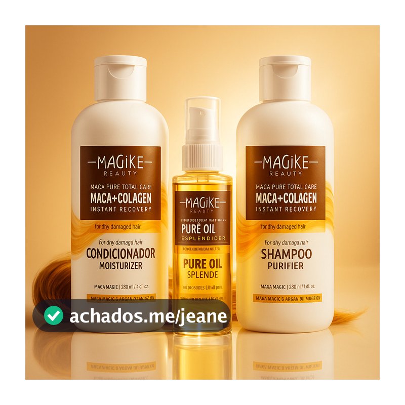 Kit Shampoo  e Condicionador maca original 250 ml+ Óleo de argan 60 fim do friz e Hidratação Profunda, Brilho Intenso