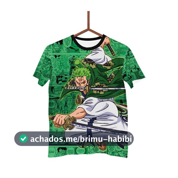 Blusa Camisa One Piece Degradê Roronoa Zoro Wano G2599