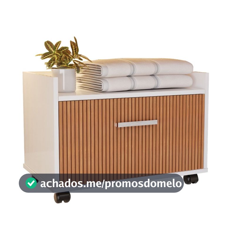 Armário Gabinete Com Gaveta e Rodinhas Para Banheiro Compacto