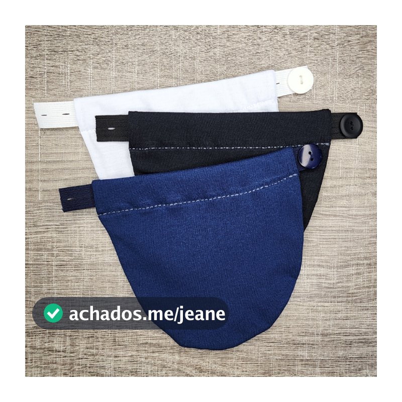 Kit com 3 Extensores de Calça Jeans, Grávida, Gestante, Gestação, Maternidade