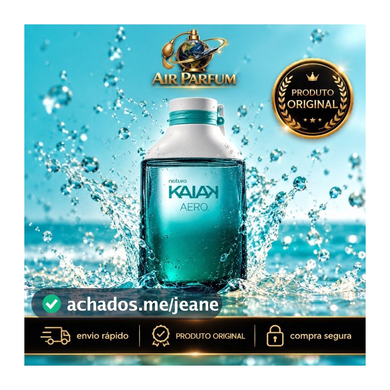 Deo Colônia Kaiak Aero Masculino Perfume 100ml Homem Oceano Fragrância Vegano Presente Original Lacrado