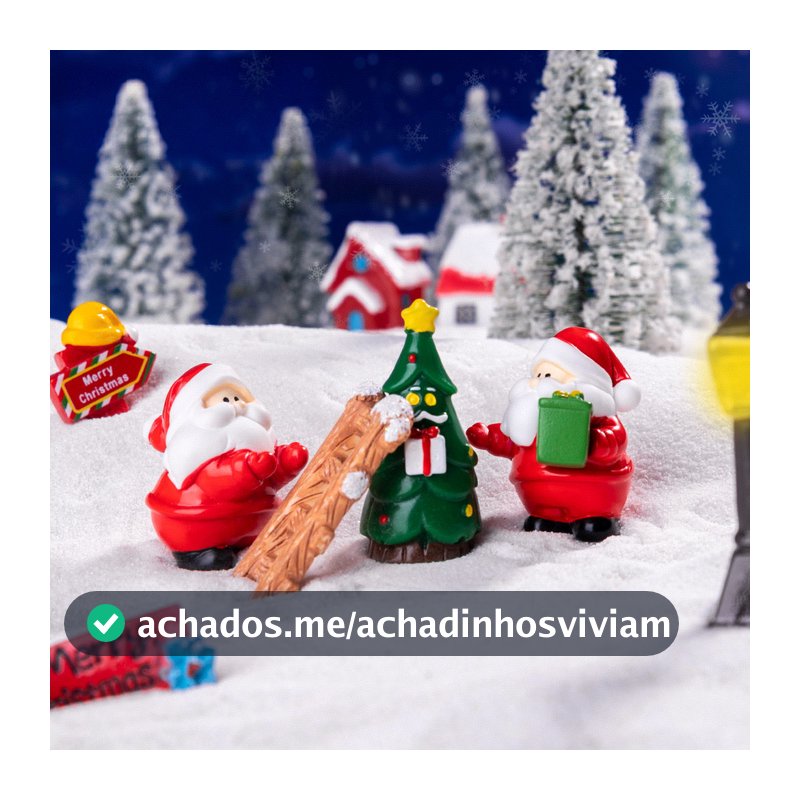 Estatuetas De Natal Em Miniatura Papai Noel Boneco De Neve Micro Paisagem Ornamentos DIY Decoração Presentes