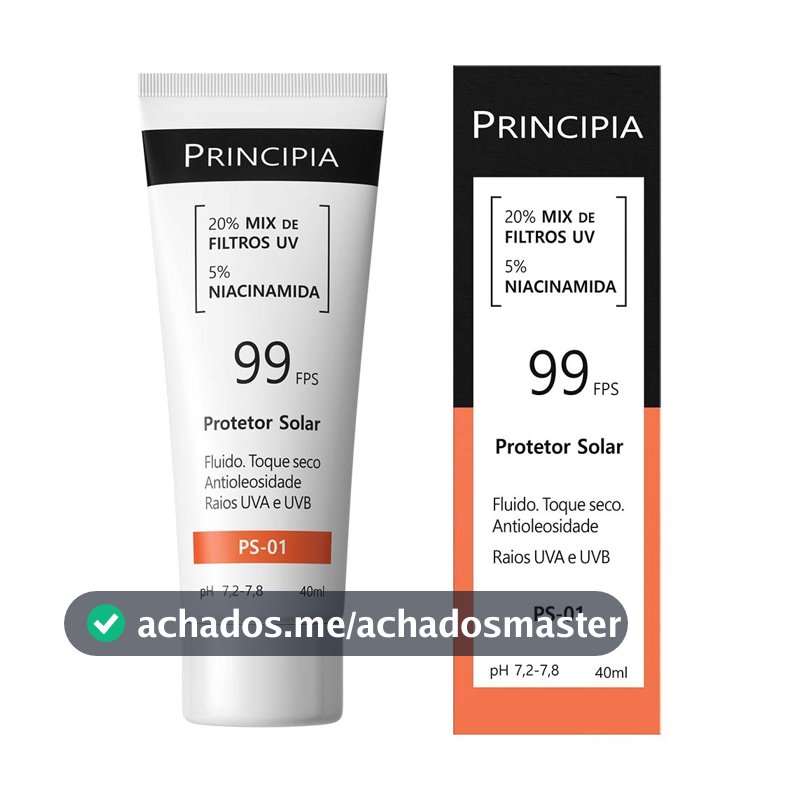 Principia Protetor Solar Facial PS-01 FPS 99 40ml