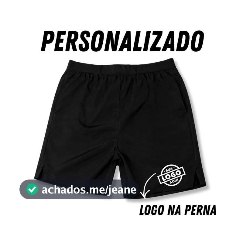 Short Tactel com Elastano Personalizado com Sua Logo Bermuda Masculino Treino Jiu Jitsu MMA MuayThai