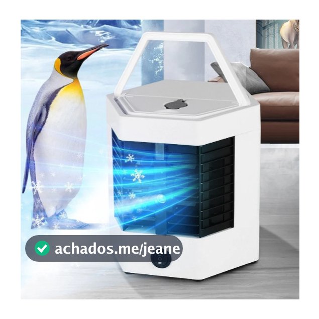 Mini Ar Condicionado Climatizador De Ambientes Portátil USB Ventilador Água e Gelo