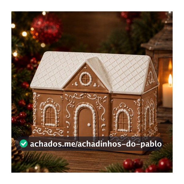 Casa Ginger G - Natal telhado com Neve - bomboniere decoração cozinha etc