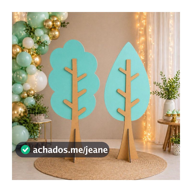 Kit 2 Árvores para Painel de Festa em MDF DECORADO–Decoração Fácil e Charmosa para Eventos e Festas
