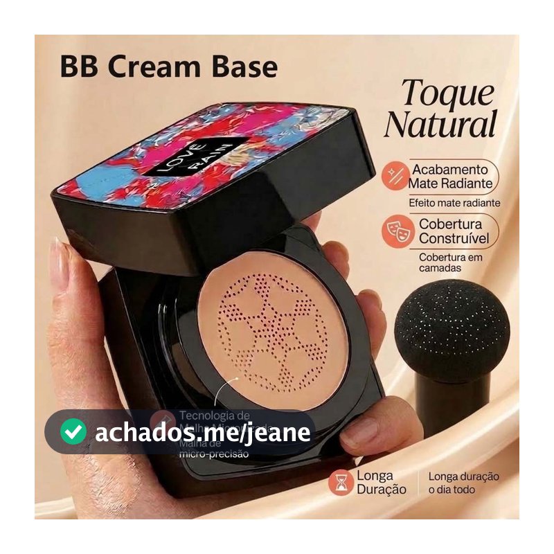 BB Cream Foundation/Concealer with Mushroom-Shaped Sponge Makeup Whitening Cream Martin Natural  HB2006