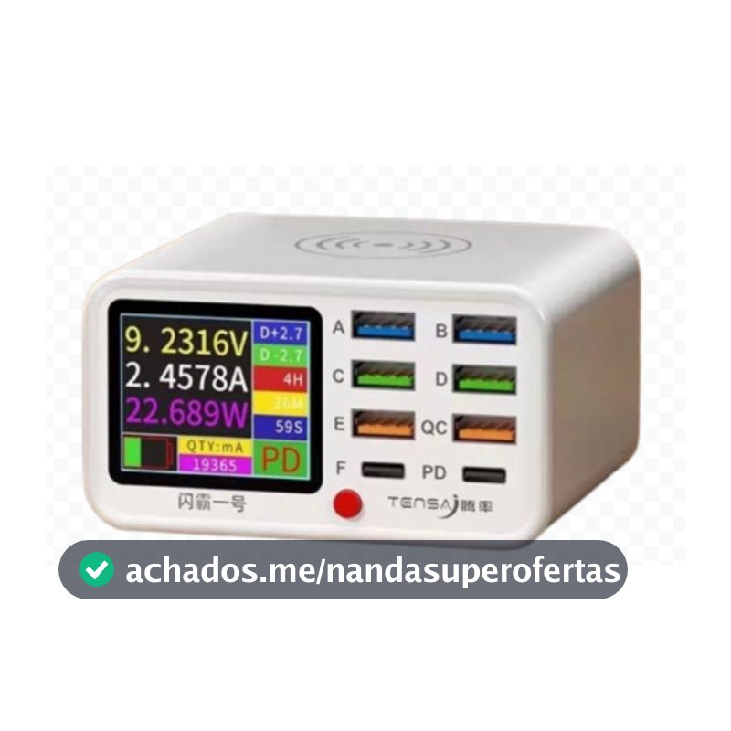 Carregador USB multiporta QC3.0 carregamento rápido PD20W carregamento rápido carregador de bancada