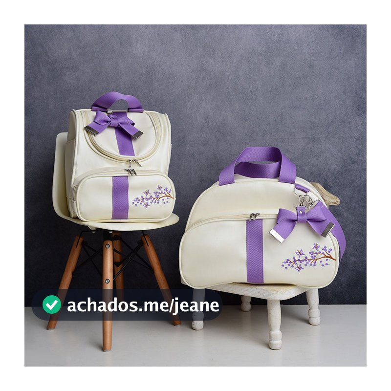 Kit 2 Peças Bolsas Maternidade Mochila 2 Em 1 Conjunto Mamãe Bebê Mala Menino Menina Unissex