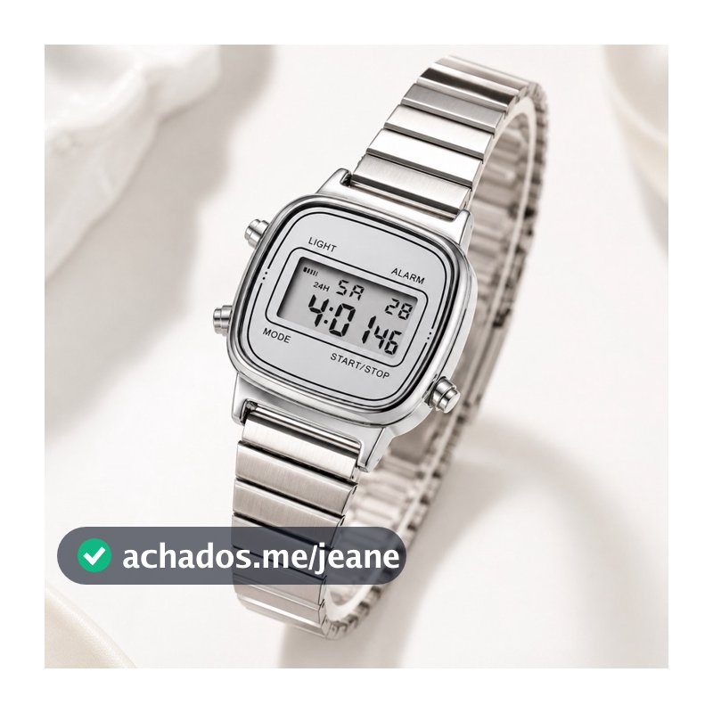 Relógio Feminino Digital 670 MINI Vintage Unissex Moda Retro Mulher Elegante