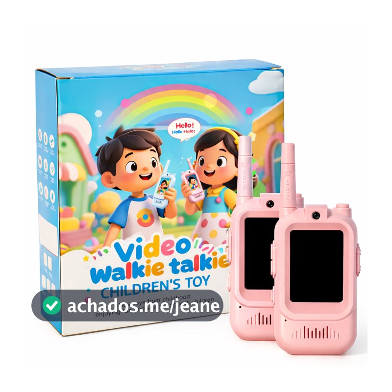 KIT 2 Walkie Talkie Infantil com Vídeo Câmera Comunicação Sem Fio Brinquedo